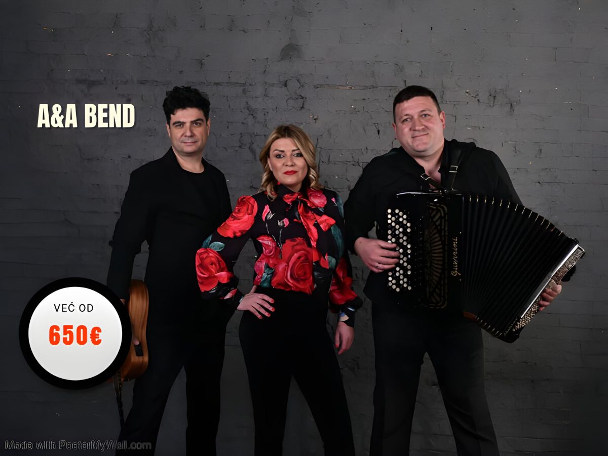 A&A bend za svadbe – trio muzičara sa pevačicom i harmonikašem, idealan izbor za proslave i venčanja, bendovi za svadbe do 1000 evra